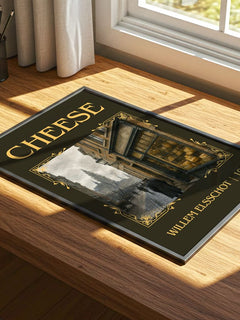 Cheese Classic Book Art Print by Willem Elsschot – print on a sunlit desk