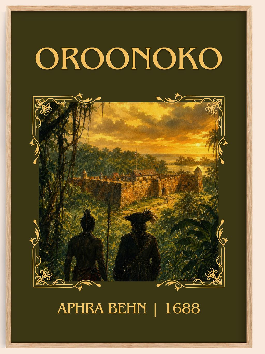 Oroonoko Classic Book Art Print by Aphra Behn – book poster