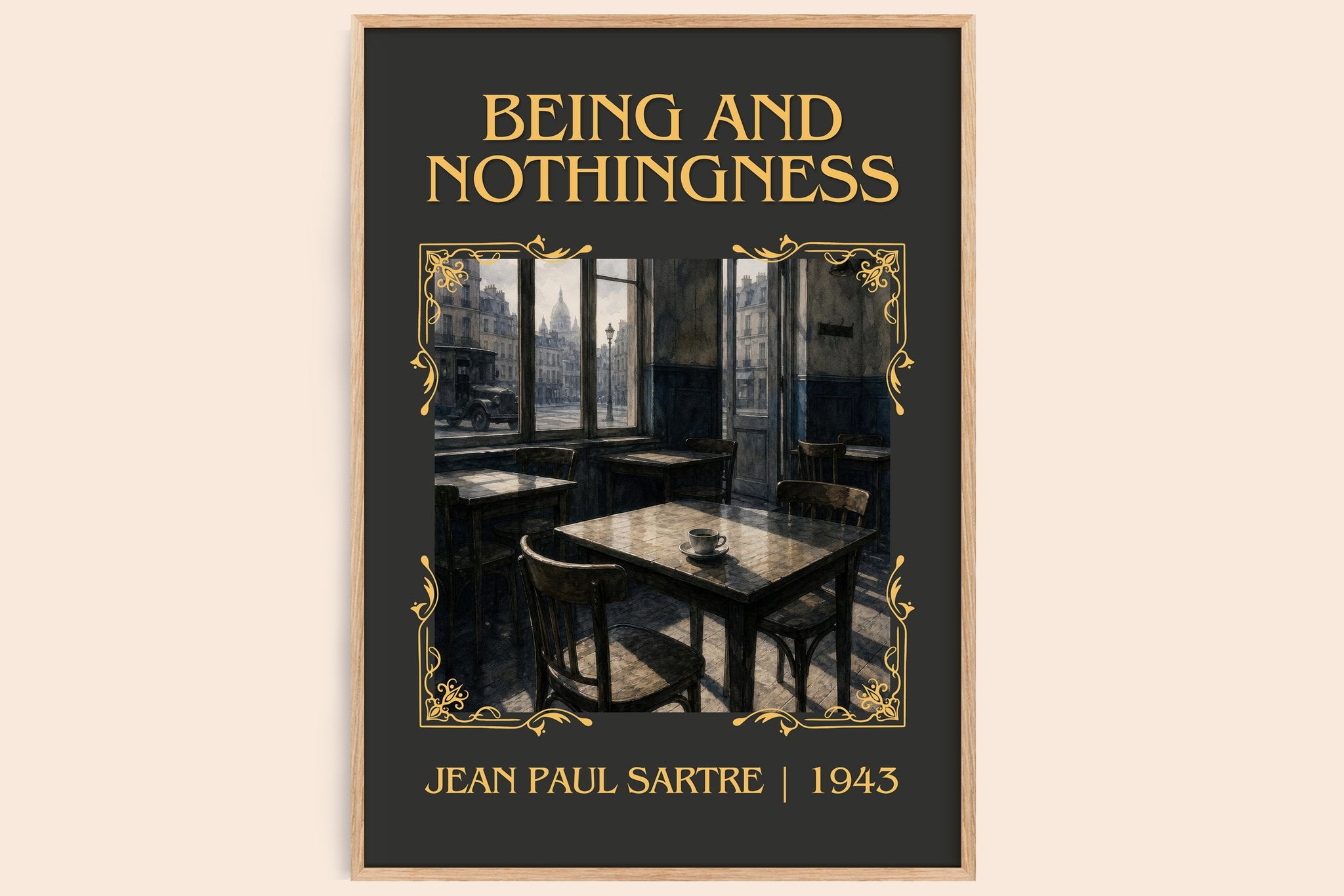 Being and Nothingness Classic Book Art Print by Jean Paul Sartre