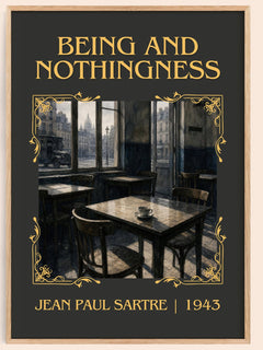 Being and Nothingness Classic Book Art Print by Jean Paul Sartre – book poster