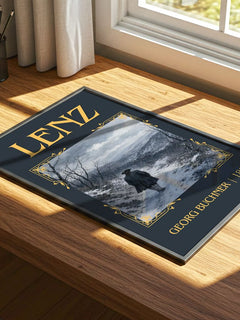 Lenz Classic Book Art Print by Georg Buchner – print on a sunlit desk