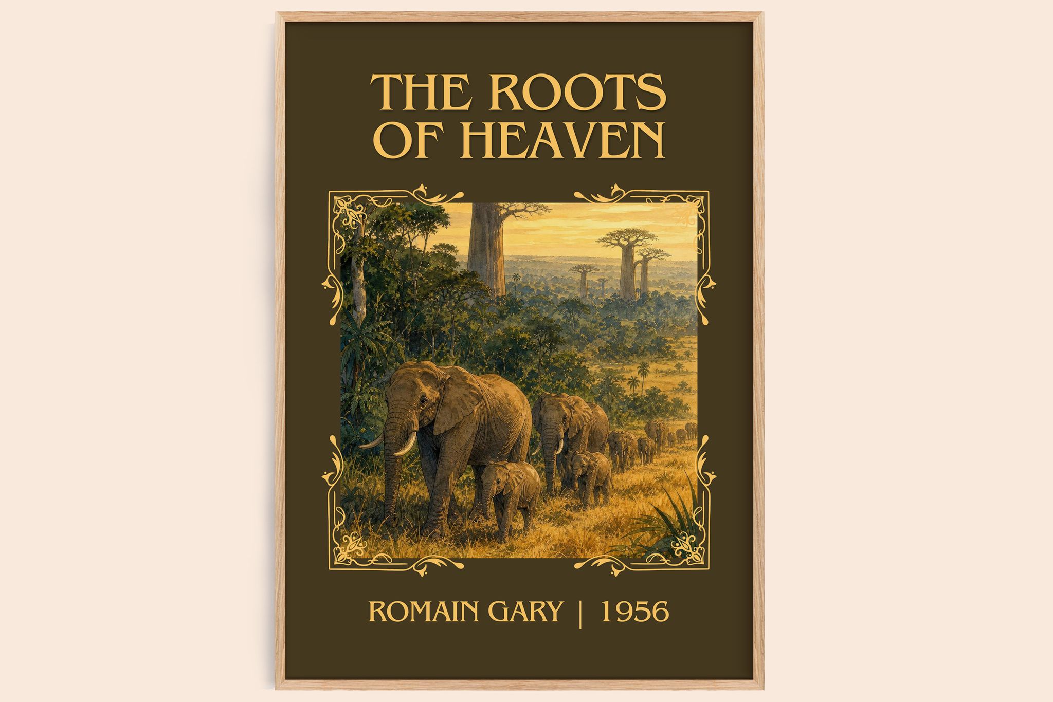 The Roots of Heaven Classic Book Art Print by Romain Gary