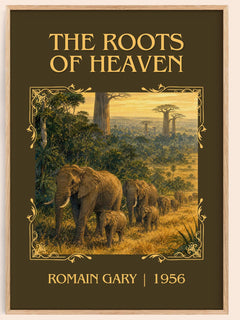 The Roots of Heaven Classic Book Art Print by Romain Gary – book poster
