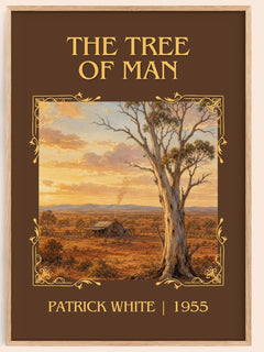 The Tree of Man Classic Book Art Print by Patrick White – book poster