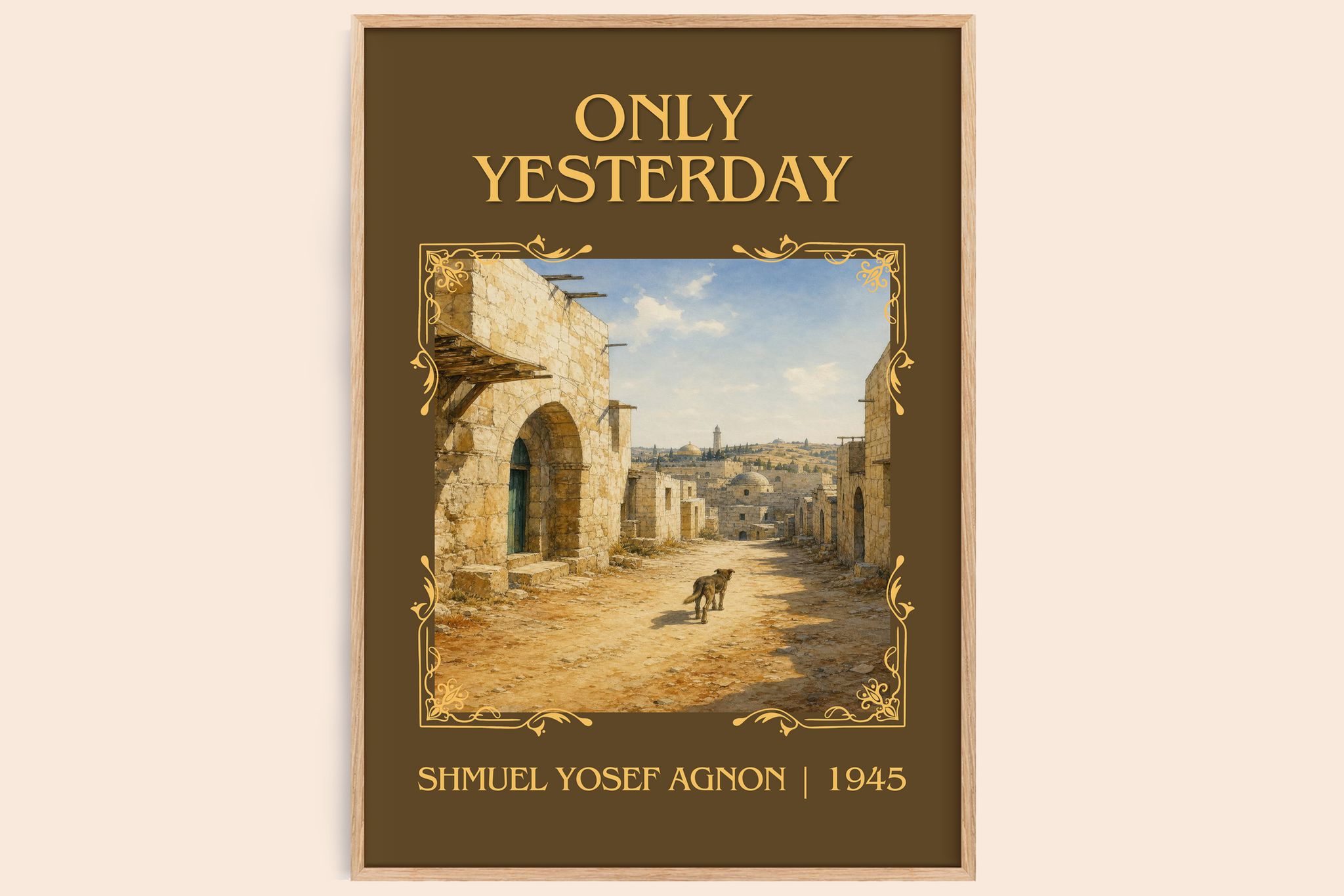 Only Yesterday Classic Book Art Print by Shmuel Yosef Agnon