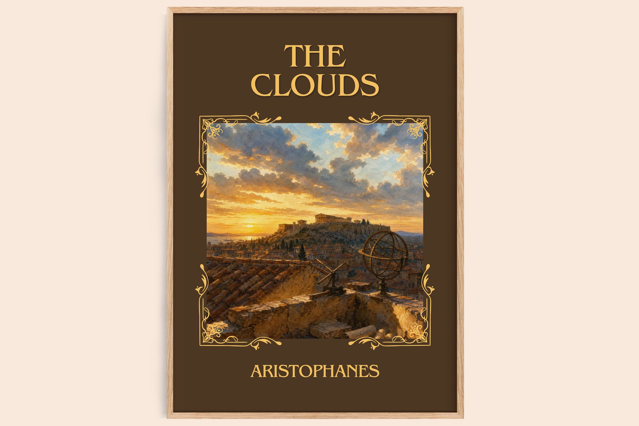 The Clouds Classic Book Art Print by Aristophanes