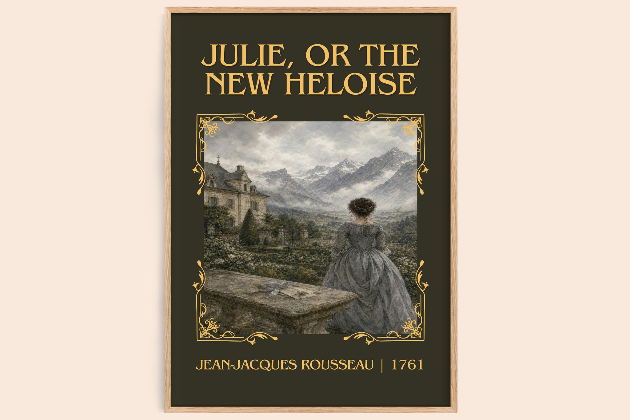 Julie, or the New Heloise Classic Book Art Print by J. Rousseau