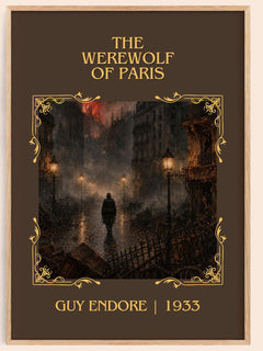 The Werewolf Of Paris Classic Book Art Print by Guy Endore – book poster