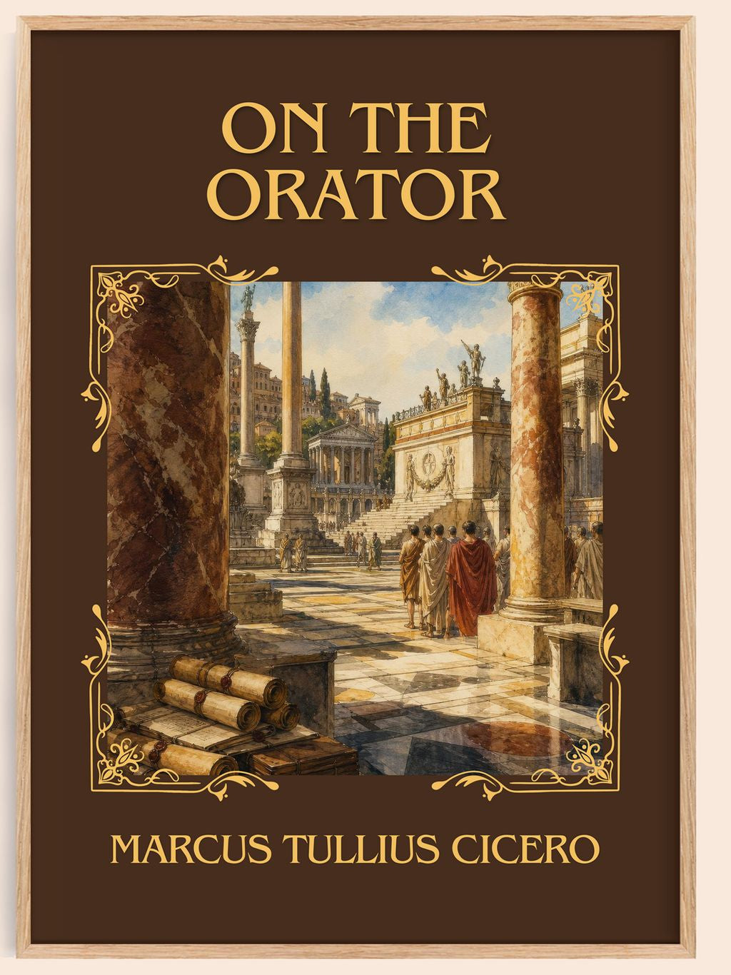 On The Orator Classic Book Art Print by Marcus Tullius Cicero – book poster