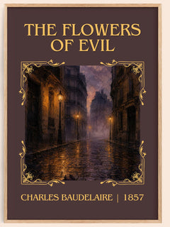 The Flowers of Evil Classic Book Art Print by Charles Baudelaire – book poster