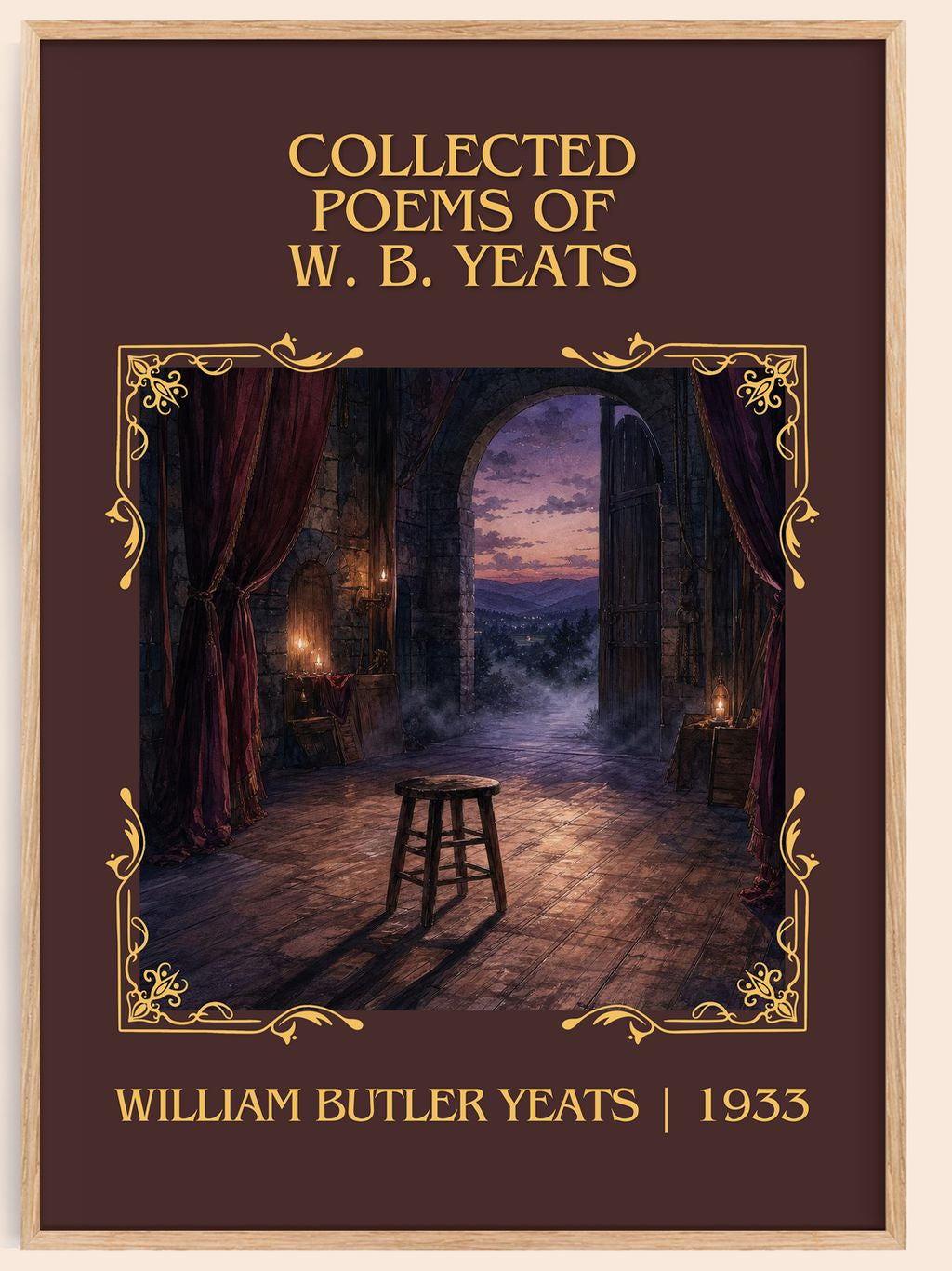 Collected Poems of W. B. Yeats Classic Book Art Print by W. Yeats – book poster