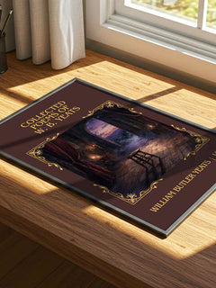 Collected Poems of W. B. Yeats Classic Book Art Print by W. Yeats – print on a sunlit desk
