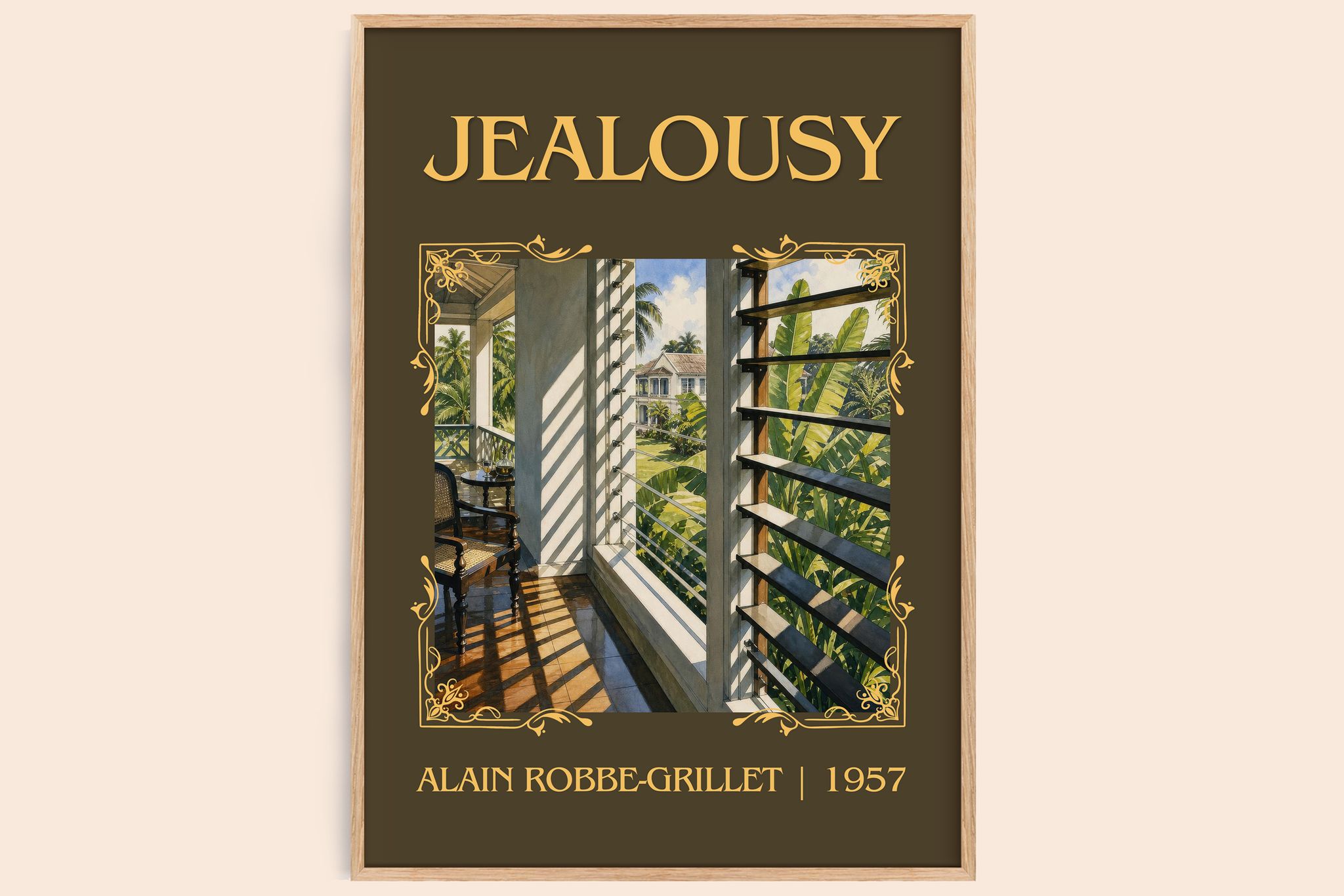 Jealousy Classic Book Art Print by Alain Robbe-Grillet