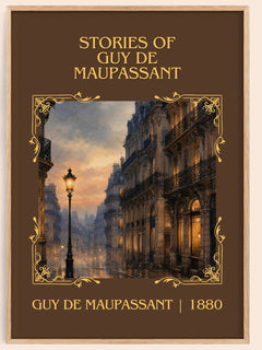 Stories of Guy de Maupassant Classic Book Art Print by G. Maupassant – book poster
