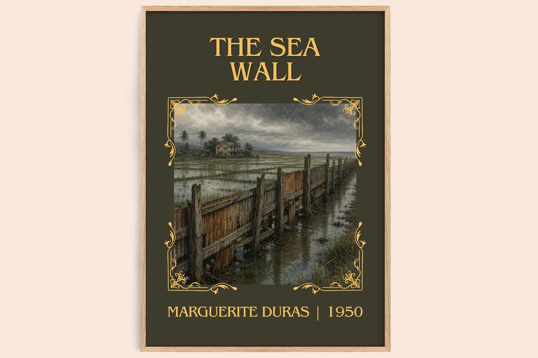The Sea Wall Classic Book Art Print by Marguerite Duras