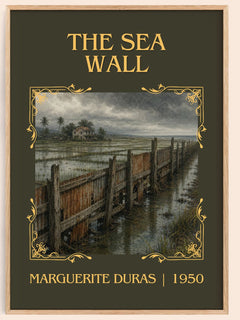 The Sea Wall Classic Book Art Print by Marguerite Duras – book poster