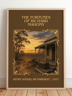 Fortunes Of Richard Mahony Classic Book Art Print by H. Richardson – framed print leaning on a wooden floor