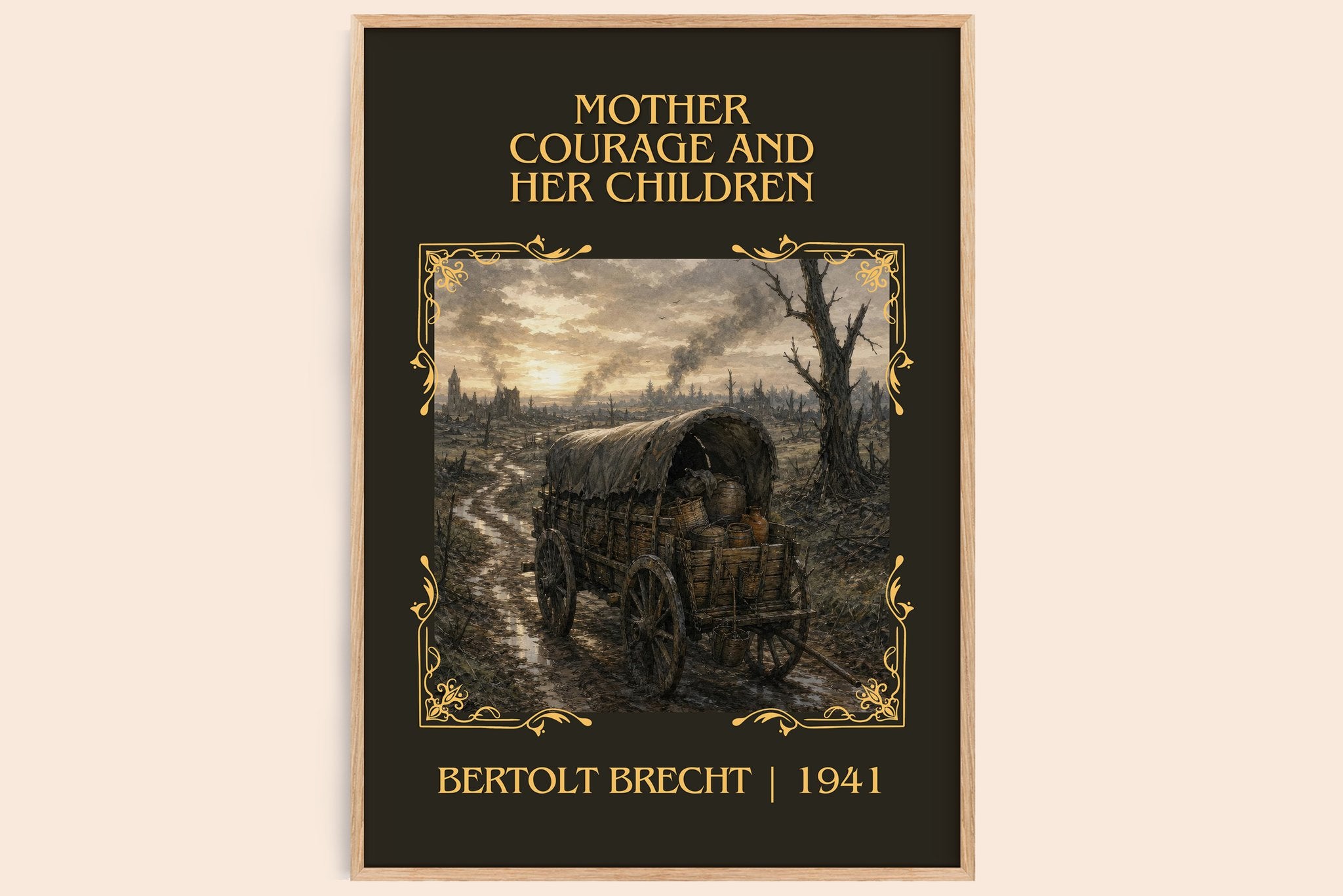 Mother Courage and Her Children Classic Book Art Print by B. Brecht
