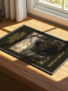 Mother Courage and Her Children Classic Book Art Print by B. Brecht – print on a sunlit desk