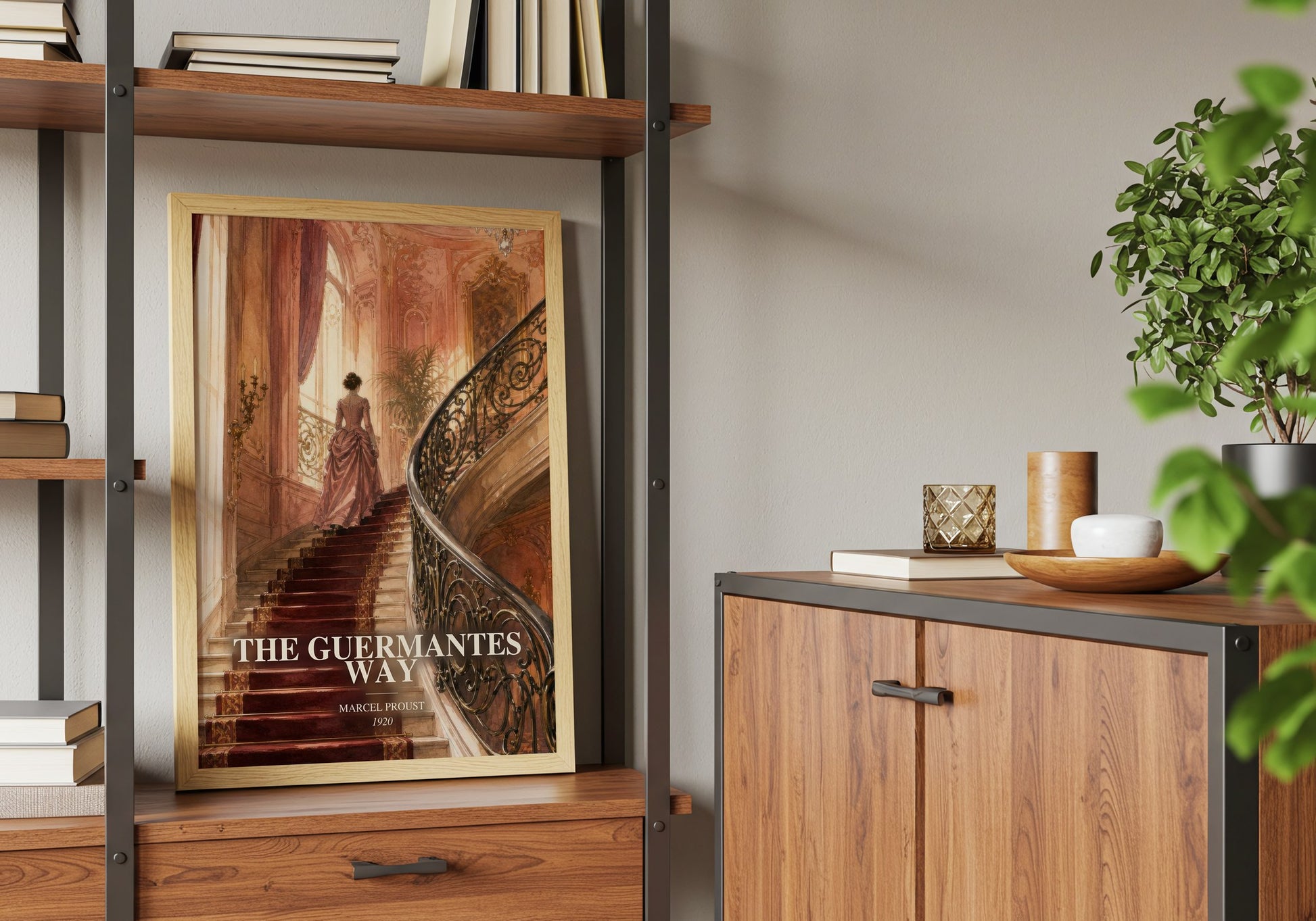 The Guermantes Way book watercolour illustration paper finish options – matte satin gloss
