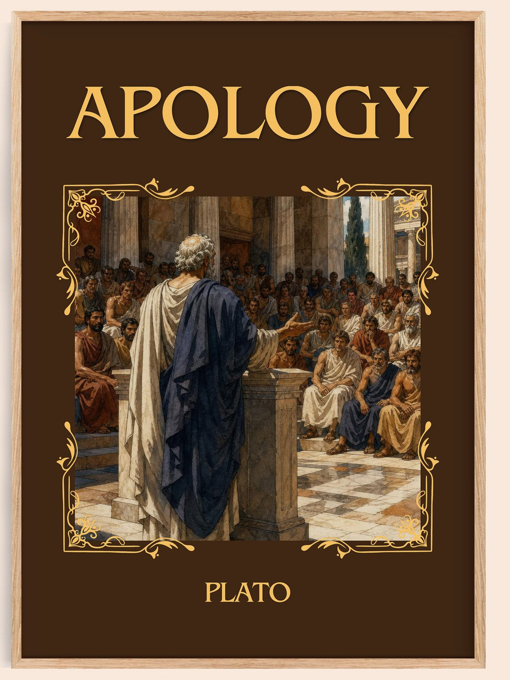 Apology Classic Book Art Print by Plato – book poster