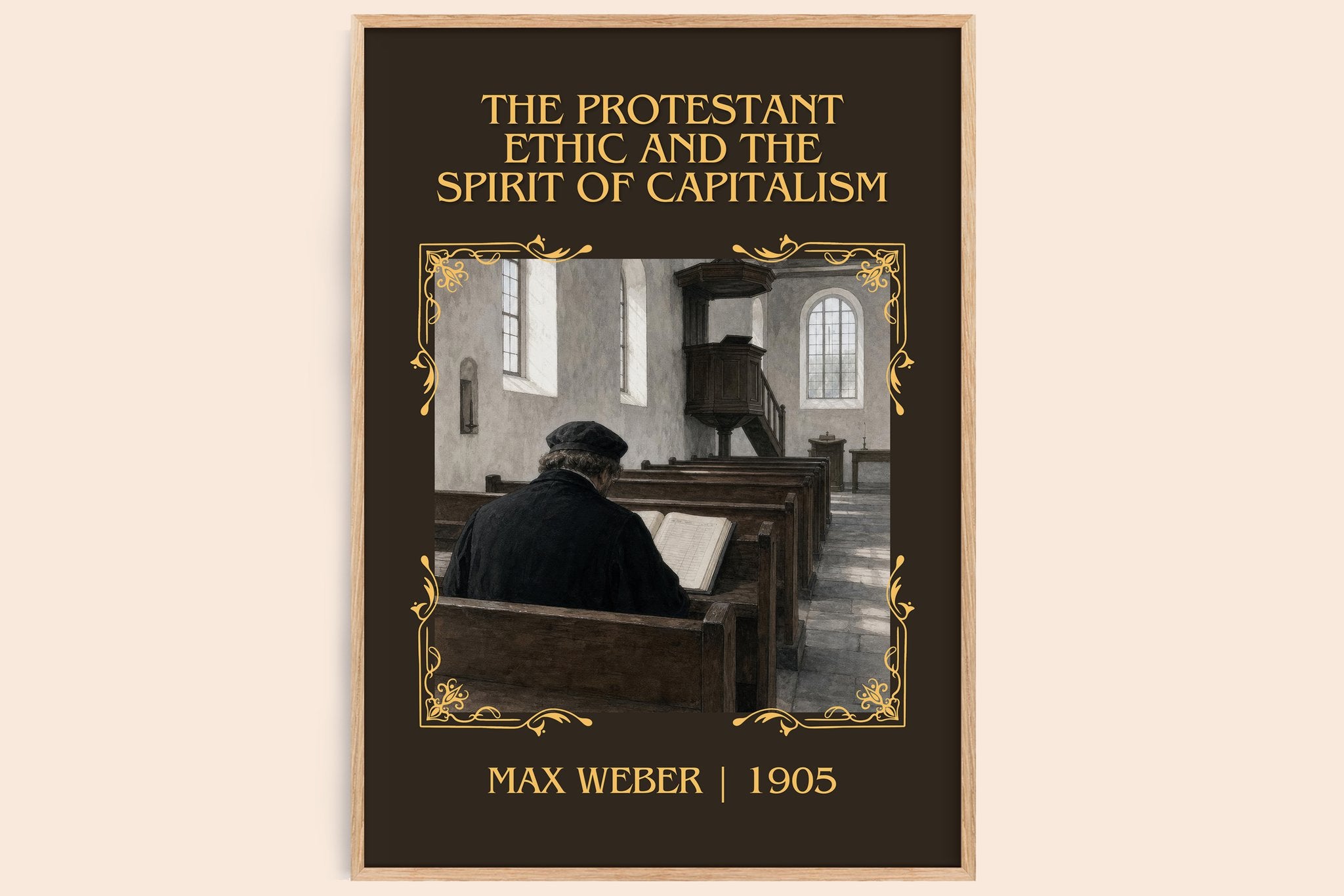 The Protestant Ethic and the Spirit of Capitalism Classic Book Art Print by Max Weber