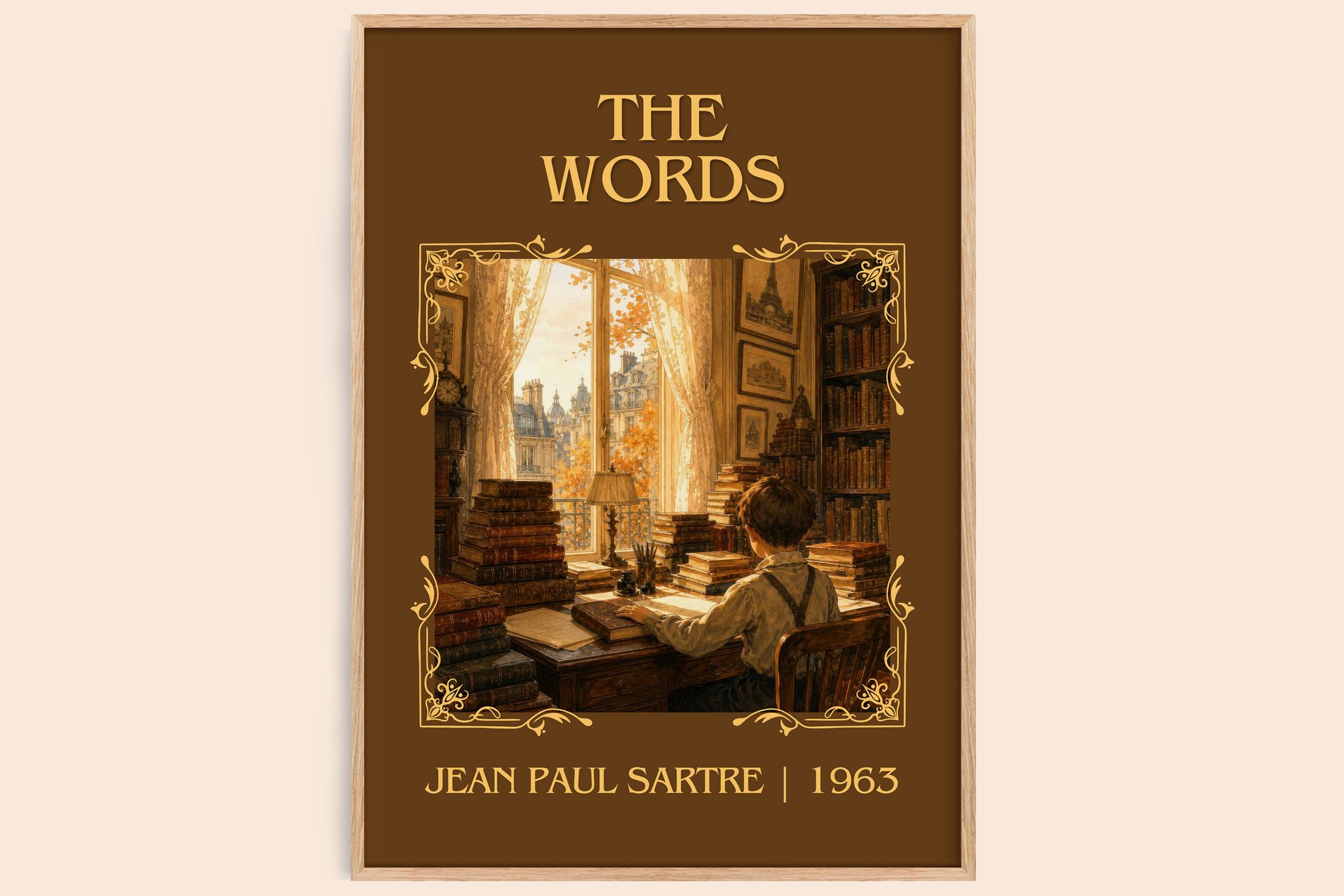 The Words Classic Book Art Print by Jean Paul Sartre