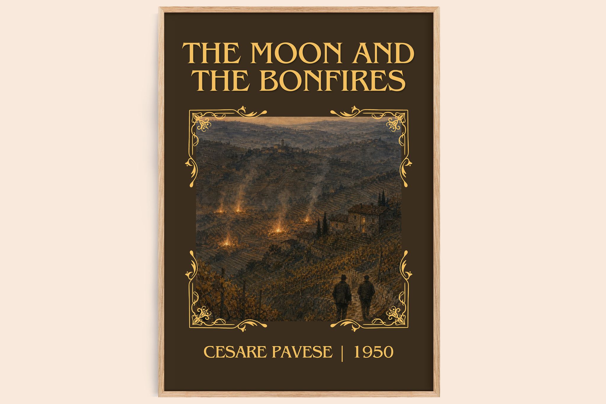 The Moon and the Bonfires Classic Book Art Print by Cesare Pavese