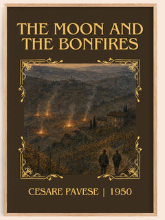 The Moon and the Bonfires Classic Book Art Print by Cesare Pavese – book poster