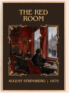 The Red Room Classic Book Art Print by August Strindberg – book poster