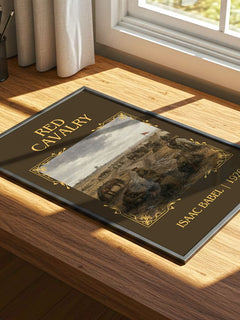 Red Cavalry Classic Book Art Print by Isaac Babel – print on a sunlit desk