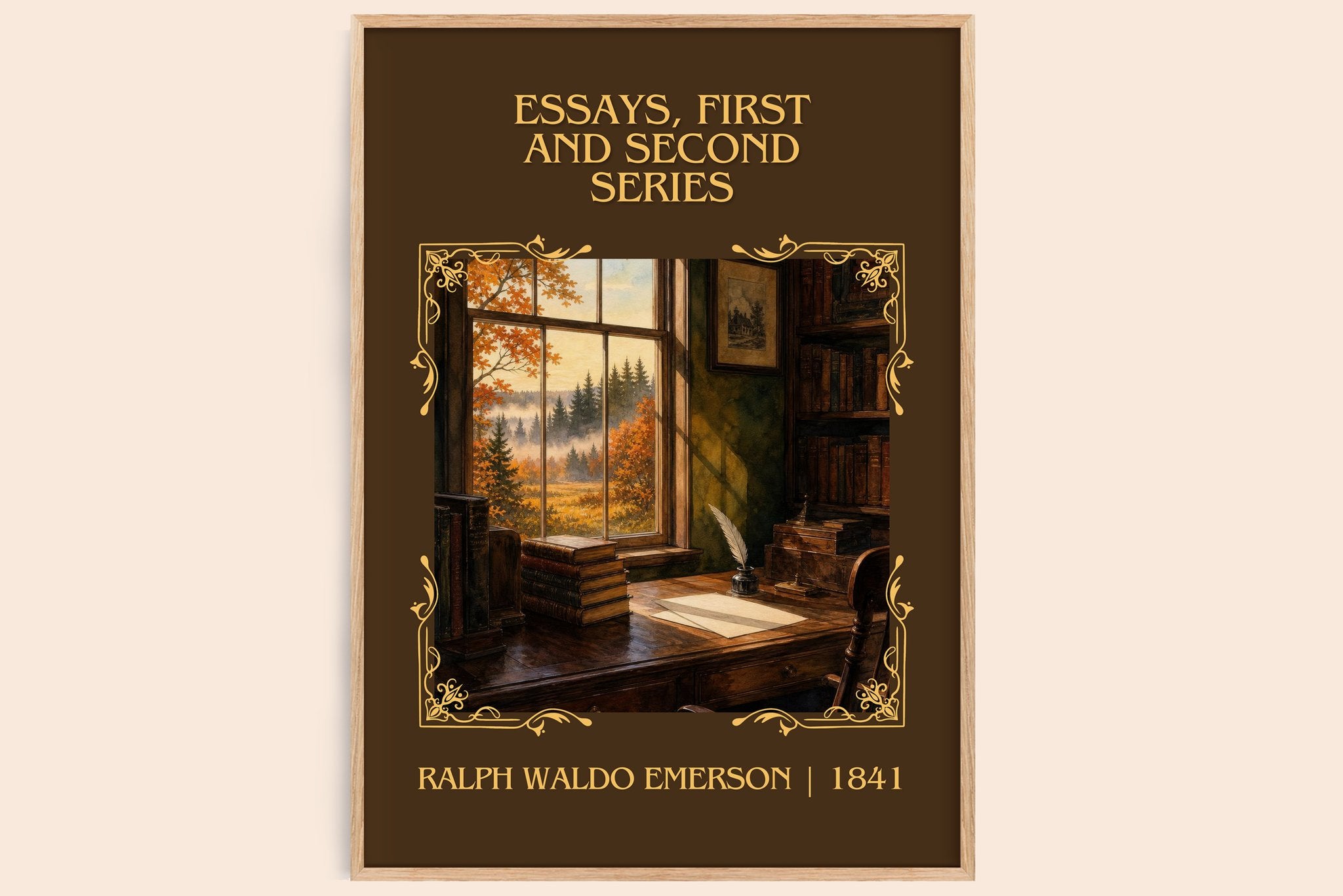 Essays, First And Second Series Classic Book Art Print by R. Emerson