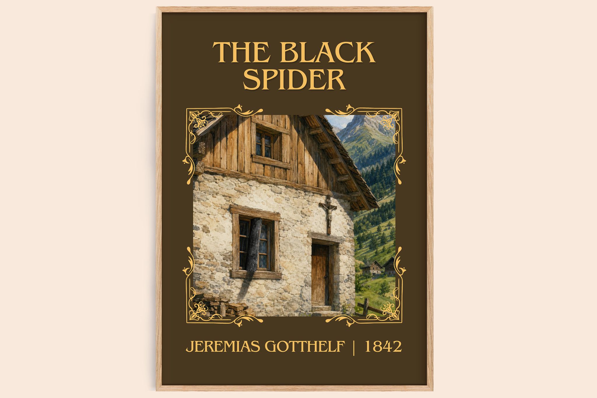 The Black Spider Classic Book Art Print by Jeremias Gotthelf