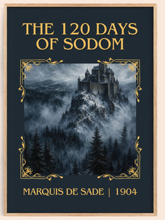 The 120 Days of Sodom Classic Book Art Print by Marquis de Sade – book poster