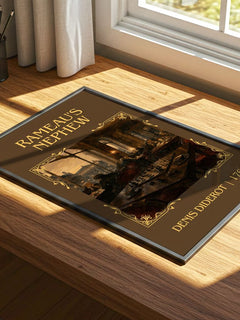 Rameau's Nephew Classic Book Art Print by Denis Diderot – print on a sunlit desk
