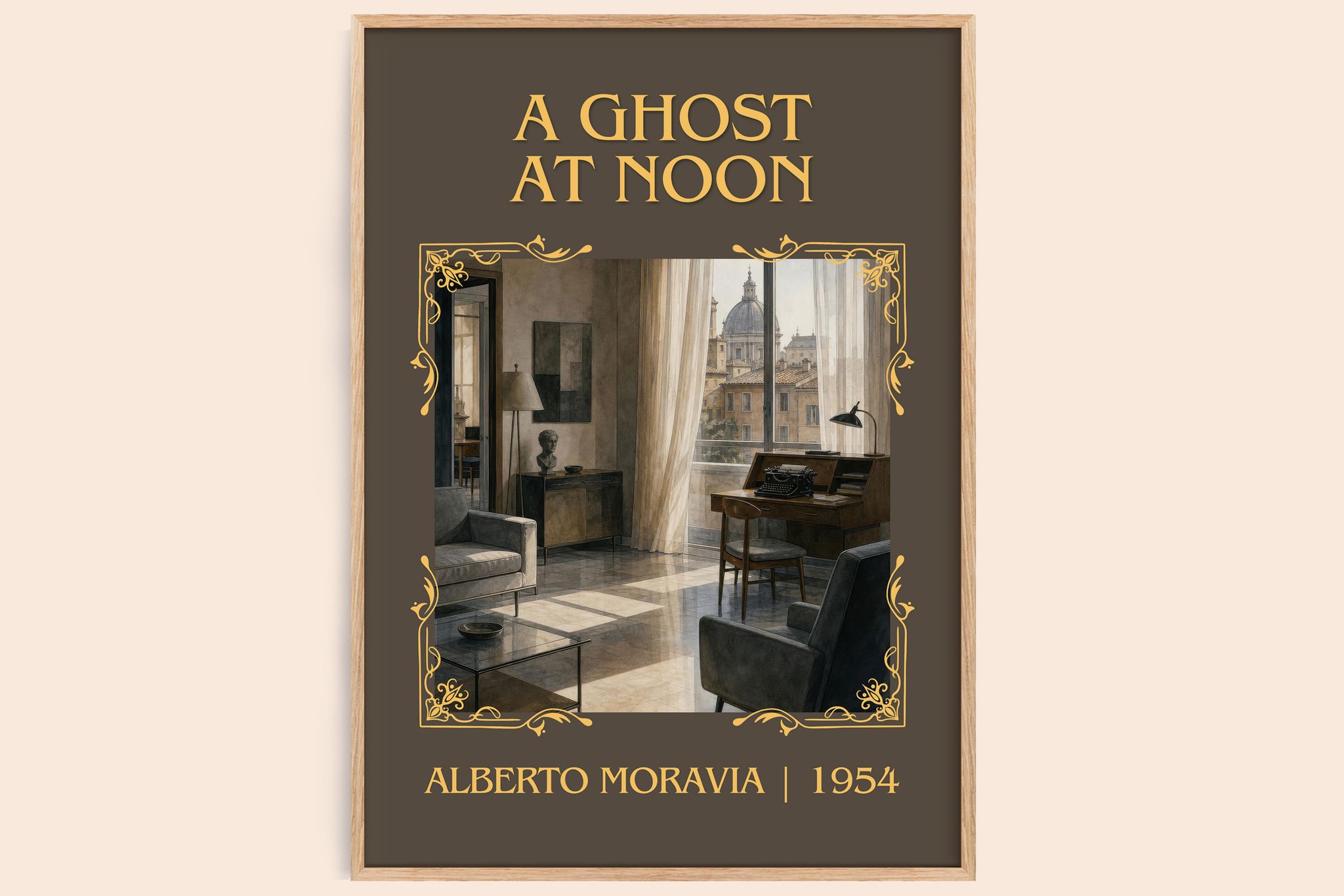 A Ghost at Noon Classic Book Art Print by Alberto Moravia