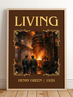 Living Classic Book Art Print by Henry Green – framed print leaning on a wooden floor