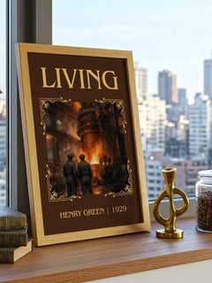 Living Classic Book Art Print by Henry Green – framed print on a city-view windowsill
