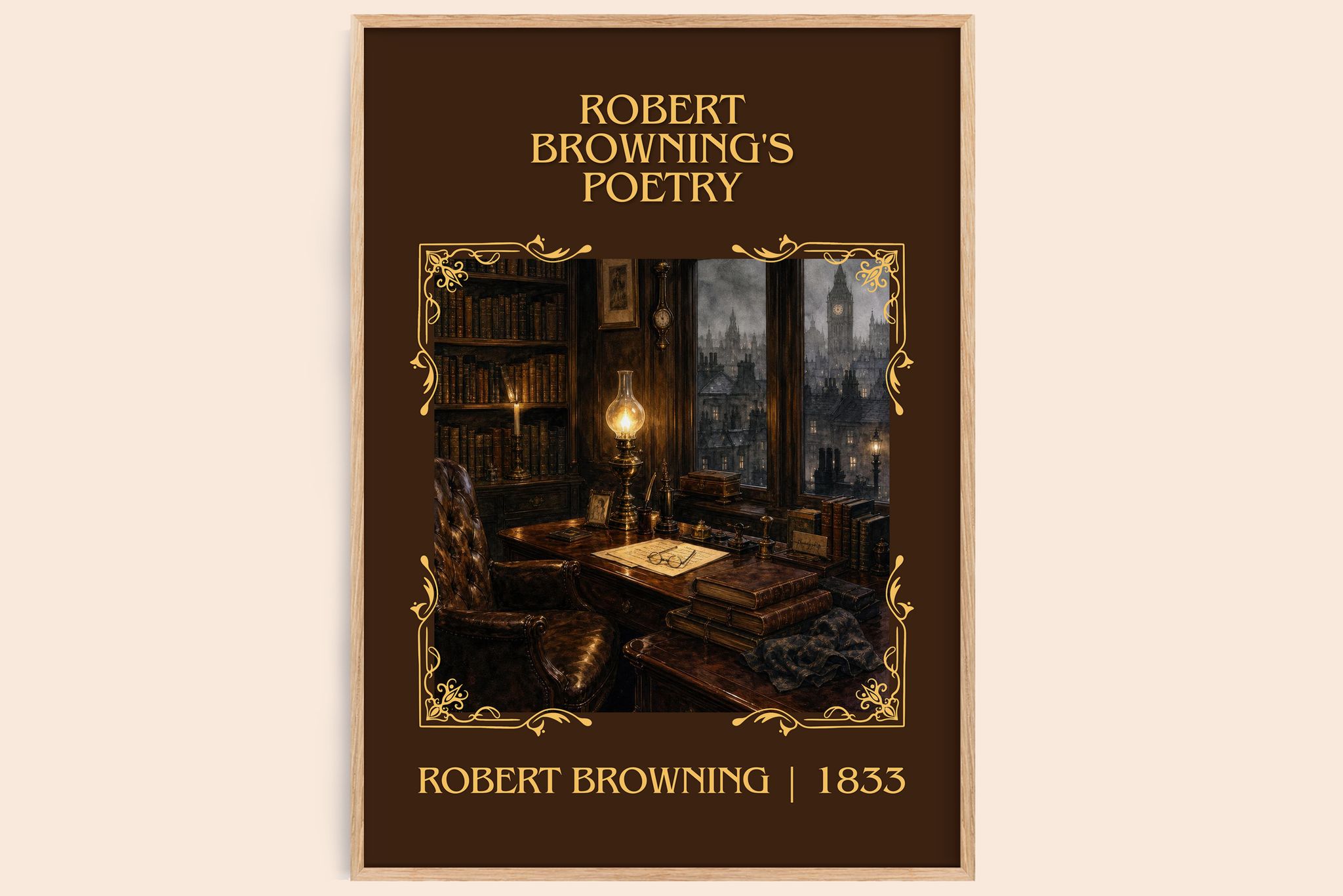 Robert Browning's Poetry Classic Book Art Print by Robert Browning