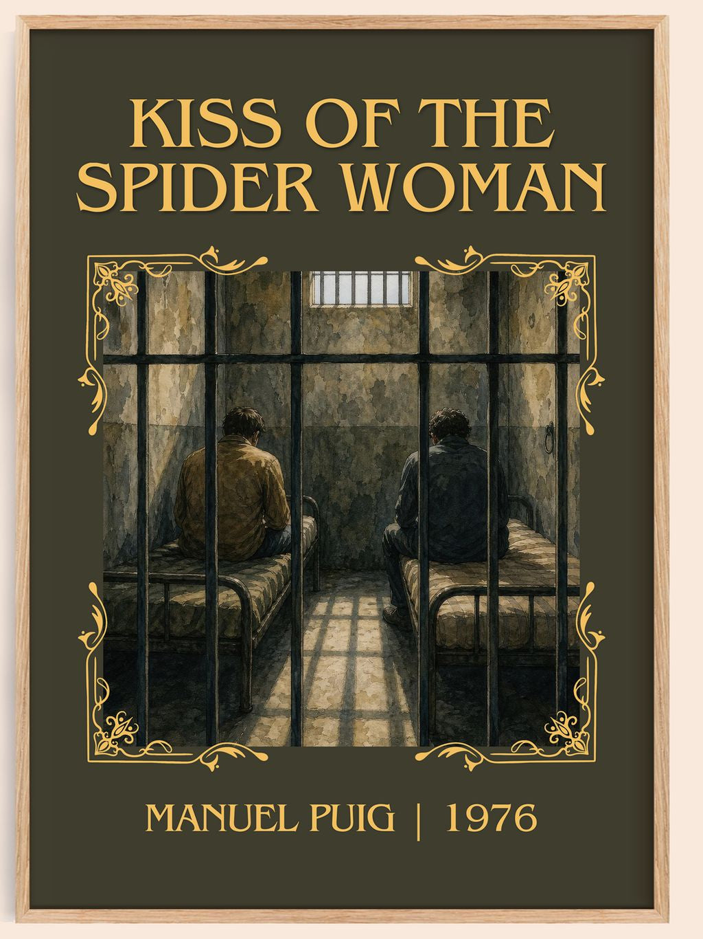 Kiss of the Spider Woman Classic Book Art Print by Manuel Puig – book poster