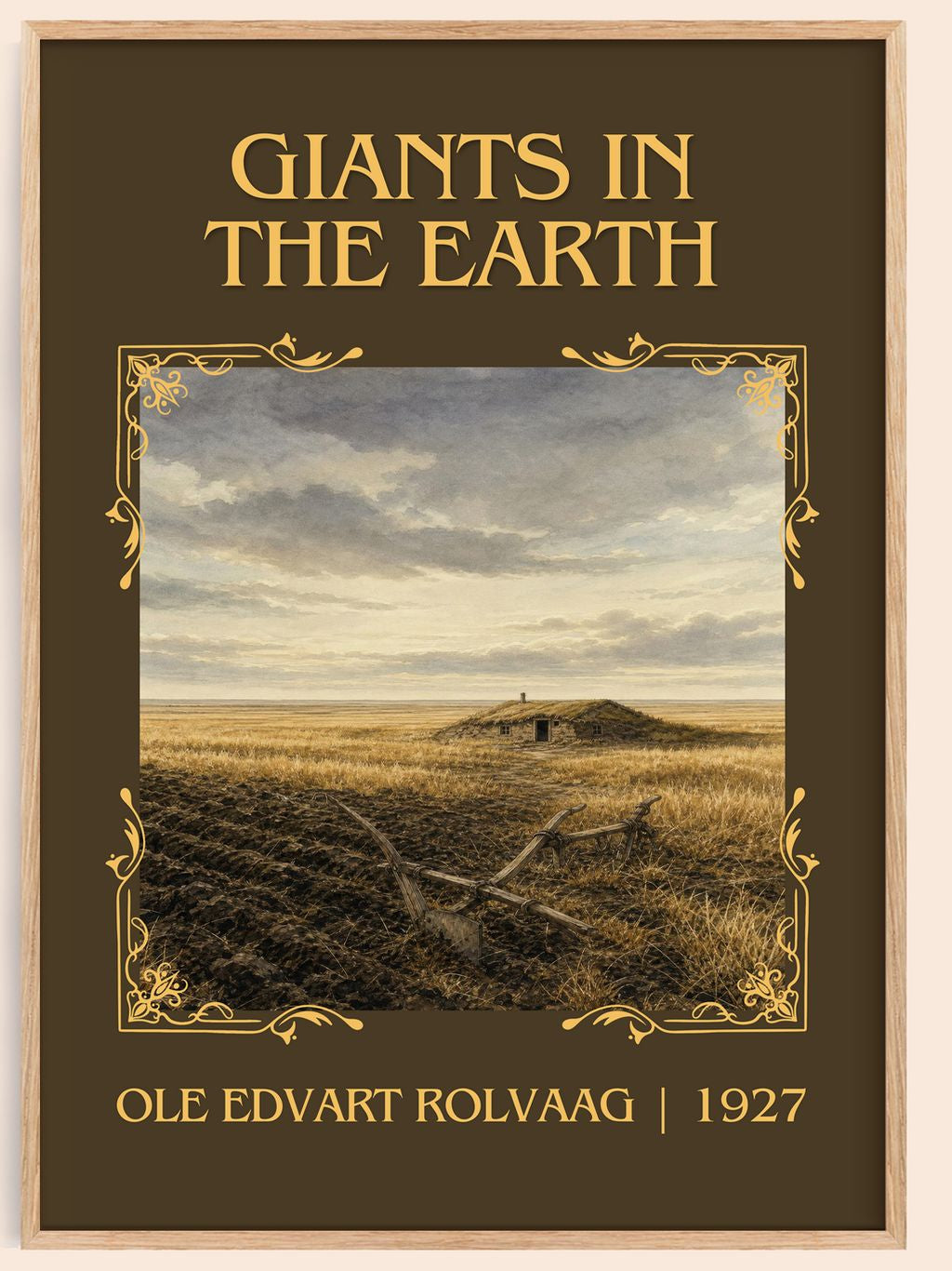 Giants in the Earth Classic Book Art Print by Ole Edvart Rolvaag – book poster