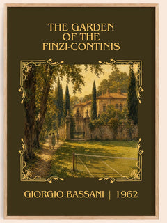 Garden of the Finzi-Continis Classic Book Art Print by Giorgio Bassani – book poster