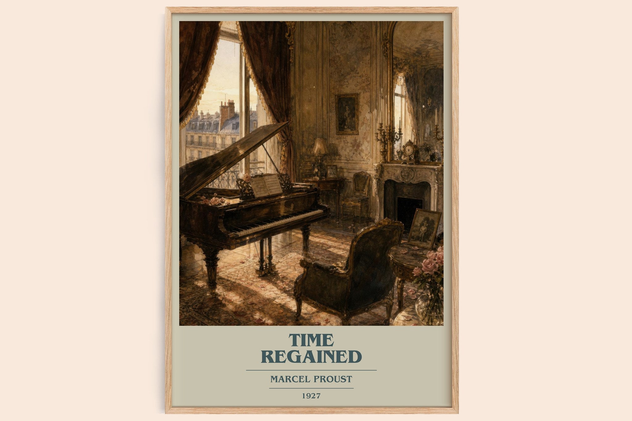Time Regained Book Cover Poster by Marcel Proust