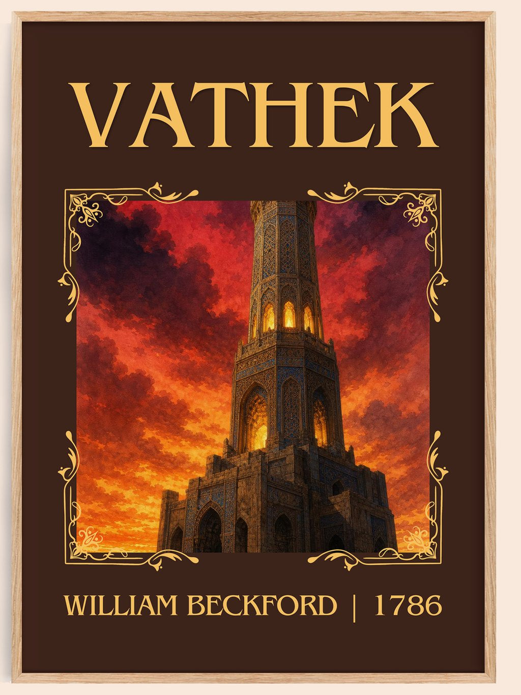 Vathek Classic Book Art Print by William Beckford – book poster