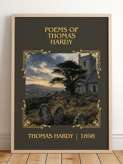 Poems Of Thomas Hardy Classic Book Art Print by Thomas Hardy – framed print leaning on a wooden floor