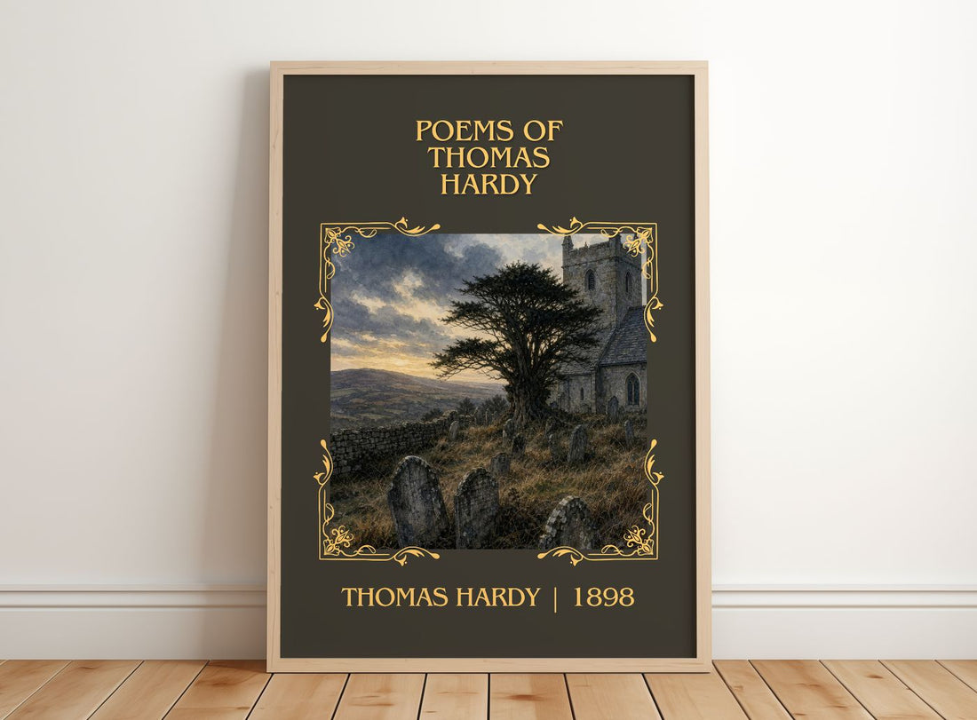 Poems Of Thomas Hardy Classic Book Art Print by Thomas Hardy – framed print leaning on a wooden floor