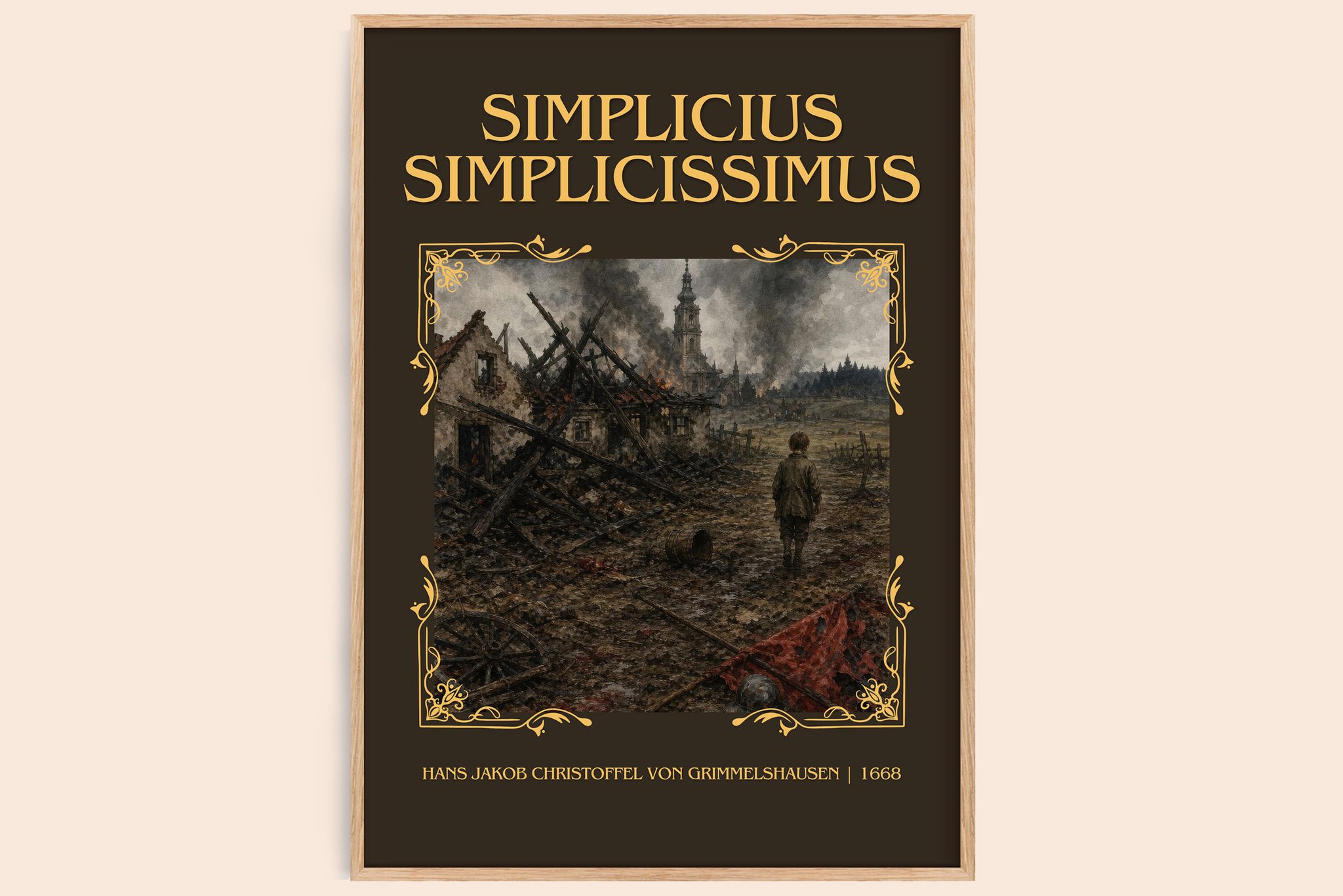 Simplicius Simplicissimus Classic Book Art Print by H. Grimmelshausen