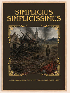Simplicius Simplicissimus Classic Book Art Print by H. Grimmelshausen – book poster