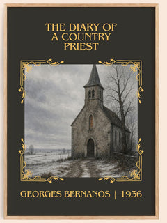 Diary of a Country Priest Classic Book Art Print by Georges Bernanos – book poster