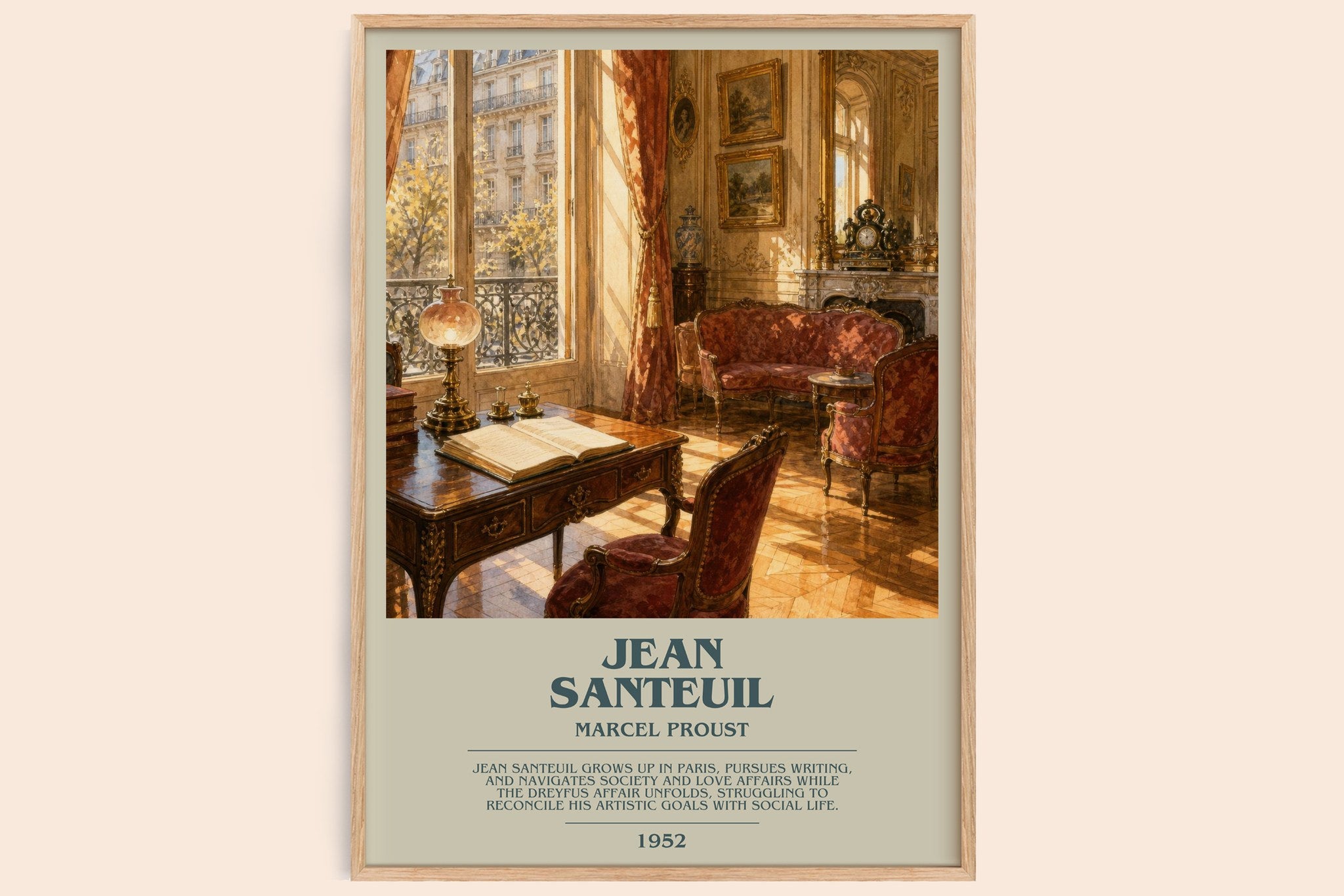 Jean Santeuil Bookish Wall Art by Marcel Proust